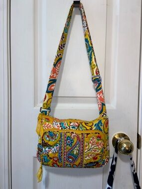 VERA BRADLEY Yellow Floral Crossbody Bag
